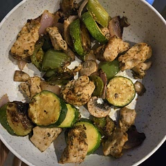 Mine looks dry, but its not! Lol..easy and tasty!