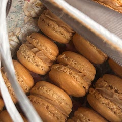 they turned out so light, delicate and airy - just like the macarons i buy in bakeries!! the espresso flavor was just right and not too strong, plus it perfectly eliminated the overwhelming sugary taste of meringues. it was my first time trying to bake macarons, i even bought a mat only to try baking these delicious treats. absolutely no regrets~ 
although the macaron cookies themselves cracked a little, but it’s probably ‘cause i’m lacking technique
one last note - it definitely took me more than 1.5h to complete everything, so i recommend having extra time for full completion. maybe 2 or 2.5 hours for the whole process