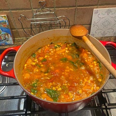 So easy, delicious, and healthy! I added a can of corn I happened to have -and Acini di Pepe pasta. Perfect for the whole family!