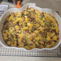 It had really good flavor and was easy to make. I used a rotisserie chicken which sped up the process. My only critique would be mixing the chicken and the sauce together to be evenly distributed. I would also add a little extra bacon and jalapeño.