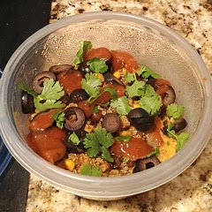 It was a quick easy meal that turned out great! We added olives this time and it was a good addition. 10/10