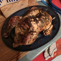 It seems I separated the skin from the meat from the wrong end of the bird, but the end result was still delicious; the meat was juicy and was tender enough to fall off the bone. As someone else mentioned, you don't need that much butter; about 2 TBSP is just fine.