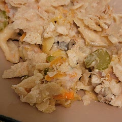 I put in celery instead of peas and added them to the skillet with the onion when I sautéed them. Also, I added shredded carrots with the cheese. I like color to my food.