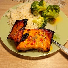 I needed to bake it 10 minutes longer but it depends, so take note of that. It tastes nice, I recon that if I were to wait for salmon to marinate it would had more flavour. Overall, pretty good, easy dish.