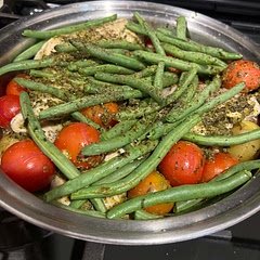 The chicken was still raw & the vegetables a little too raw. I added 40 minutes in 10 minute increments at the same temp of 390 in the air fryer.