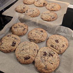 These were pretty tasty when they were out of the oven and warm. However I found that even after a few hours once they were cool they had that kind of dry, stale texture. They tasted good initially but I wouldn't make them again