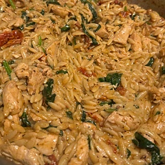 I love a quick tasty orzo recipe. Made about 3 portions