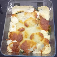 It was very nice and we would do it again but we added extra spinich and we used mozzarella