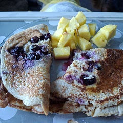 I have made a few times . I don't like vanilla protein powder so stopped for an u. Flavoured. I added a banana and blue berries. A bit thinner than the normal batter but cooked well. Obviously added more calories but tasted nice