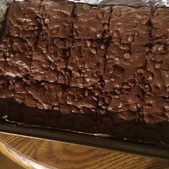 I melted the butter instead of soften and I was on a time crunch so I cooled it, but it was still melty. I did 1 1/2 cup total of 3 different chocolates instead of 2 cups of just chips. I made cookie brownies so it added about 10 minutes to the cook time, but worked well. Very sweet though.