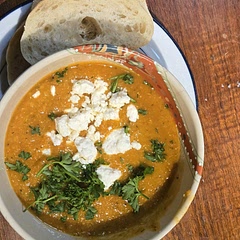 Very easy to make and tasty. I might put a little fresh ginger in there next time. Definitely do the feta :-)