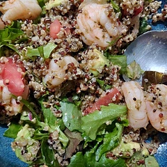 Added some pepper flakes and Italian seasoning to the shrimp when being cooked.  Tossed the shrimp with the remaining sauce after cooking. 
