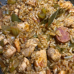 Lovely tasty nutritious dinner. Worth using additional stock and reducing for longer if using brown rice.