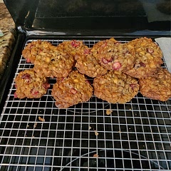 Baked on convection oven setting and preheated coockie sheet. Tuned out great! These won't last long.