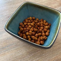 Needed to cook longer in my air fryer to get really crunchy. Very good snack but needs more salt.