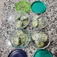 Delicious vegan variation of an old classic recipe! Mine made 4 small side servings.