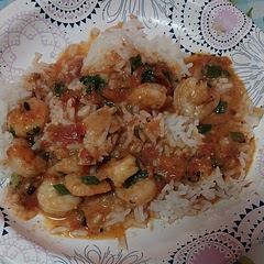 So good! I wanted a thicker sauce, so I drained the tomatoes and cooked it down for 20 min before adding the shrimp. 