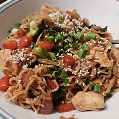 Quick and easy dinner that got the thumbs up from the adults and toddler!! (Left out mushrooms). Will be adding it to the regular rotation!!

May add an egg next time!