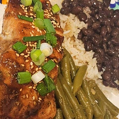 My family and I thoroughly enjoyed this recipe! My wife and I have a special fondness for flavorful cuisine. We adore Cajun food, though we can't quite put into words why it appeals to us so much. To enhance the dish, I prepared two variations of salmon—one seasoned with Cajun spices, which I decided to include in this meal. The salmon was absolutely delicious, with a subtle kick that complemented the teriyaki pineapple beautifully. I highly recommend this recipe for your family or simply for yourself—it's truly a delightful experience!