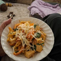Really tasty and simple definitely will make again added spinach for some colour and used cheddar as I forgot the parmesan