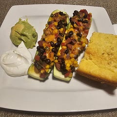 I added Spanish style chorizo and served with green chili corn cake.  As with all recipes, I over seasoned which was the right call.