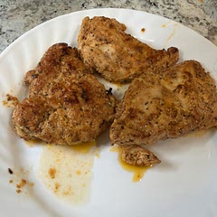 Make sure to cut large thighs in half.