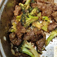 It was good added a couple of table spoons of water put a lid on it and steamed the broccoli. Make sure your meat cut small. It tasted very good. I also did add less soy sauce them recommended only cause I ran out and added sweet chili sauce miso. A bit of water served alone and with white rice. Oh and I did add extra cornstarch on the beef!