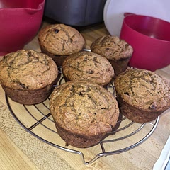 I added 2/3 cup dark chocolate chips. They were delicious!