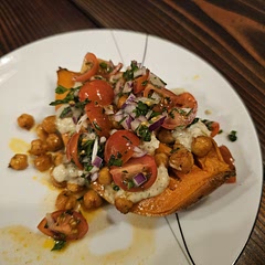 Absolutely amazing!! Definitely will be a go to. So delicious. Did a sweet potato version and a pan fried chicken thigh version. Just put the spices on the chicken thighs and pan fried them for about 16 minutes. My husband absolutely loved the chicken version. I loveeee the sweet potato. 