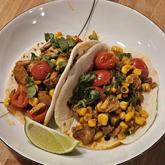 Subbed chicken thighs for the black beans. So good!!