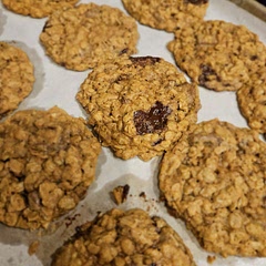 I didn't have chips, so I chopped up milk and dark chocolate bars. Came out great!