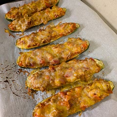 Used the guts of the zucchini in it too