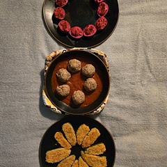 When we make jalapeno poppers without bacon, I like this recipe. Appetizers for dinner, along with pickled beet deviled eggs and meatballs with marinara.