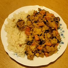 Faute de crème de coco, je l'ai fait avec du lait de coco. Très bon aussi !