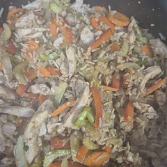 Added onion, wouldn't next time. Too much ginger and cumin. Adjusted recipe  for next time.