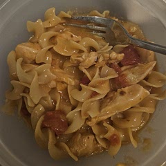 Really delicious!
Make sure to not put so much liquid bc the chicken breast releases water itself so it'll be too liquid for the cheese in the end. 
Also dice the chicken and bacon(let bacon cook to crisp) before hand- the recipe doesn't tell u to.
