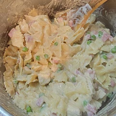 I added sweet peas to ours and it was still delicious. Definitely a new go to meal. 