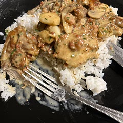 Stop thinking. Put it over rice. Put rice.