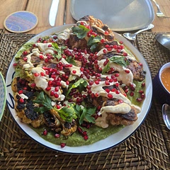 Really good! I made cauliflower steaks and chicken thighs for the non vegos and was really good! Especially with the butter bean mash. It made a lot of butter bean mash, could possibly do a little less of the mash