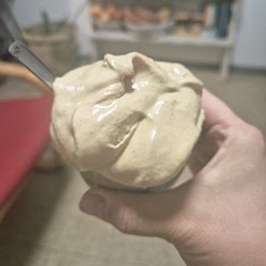 Came out way better than I thought I think people will want the recipe even before knowing it is healthy it is so easy you just pulse them in the blender together after the bananas are frozen. After you like it like that you could totally add different flavors that go well with peanut butter such as chocolate or coffee maybe even cinnamon Etc it is also filling I made a double portion and couldn't eat more than half. What a great healthy soft serve ice cream with fiber and no sugar or much saturated fat