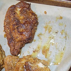 These had good flavor and made plenty of leftovers for our family of 3. We had 6 chops cut from a loin. The flour mixture was just the right amount, however there was way too much sauce leftover so next time we will do half the sauce. Kid really enjoyed it too.