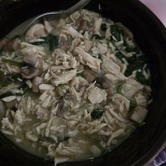 I added chopped mushrooms, as well as thickened it with nutritional yeast/unsweetened almond milk (1/4 cup). Delish! I'd double the spinach and the amount of liquid.