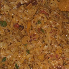 I normally make pasta similar to this with pesto. It was delicious. I cooked in truffle oil and added a little truffle cheese.