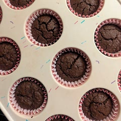 Awesome, healthier alternative to regular brownies. The entire family loves them, especially my toddler. They taste like regular brownies in the first bite, but less so in the following bites. But still very satisfying! We make them in mini muffin trays and bake for about 18 minutes. Would be great for a lunch box dessert.