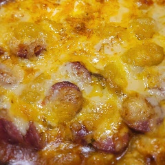 Skipped the spinach and used beef sausage. It seemed to have a bit more liquid than I expected. But it was yummy husband approved. Next time, I'm going to use italian sausage 