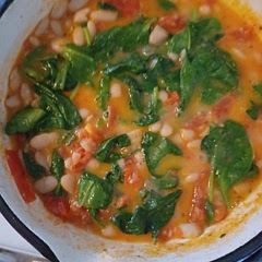 I used Romas ( no grape toms in house ) 
I loved this!  