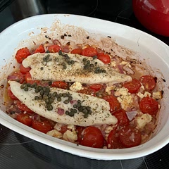 Mine looked like a hot mess but tasted great. I didn’t have lemon and used red onion instead of shallots.