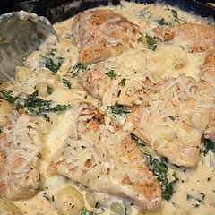 I dislike spinach very much, so I substituted kale instead....and it was delicious 