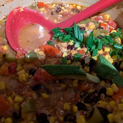 It was pretty good. I used 1/2 cup farro instead of quinoa because that's what I had on hand. It turned out like a yummy tortilla soup. Not bad at all. Plus it made leftovers for lunches. I would make it again. 