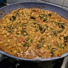 So damn delicious! Has a bold, rich flavour (coriander forward) like it was simmering for hours. I used Silverbeet and the only change I made was reducing the garam masala to slightly less than a tablespoon (mine is from an Indian shop so it's super potent).  I'm looking forward to the leftovers. 